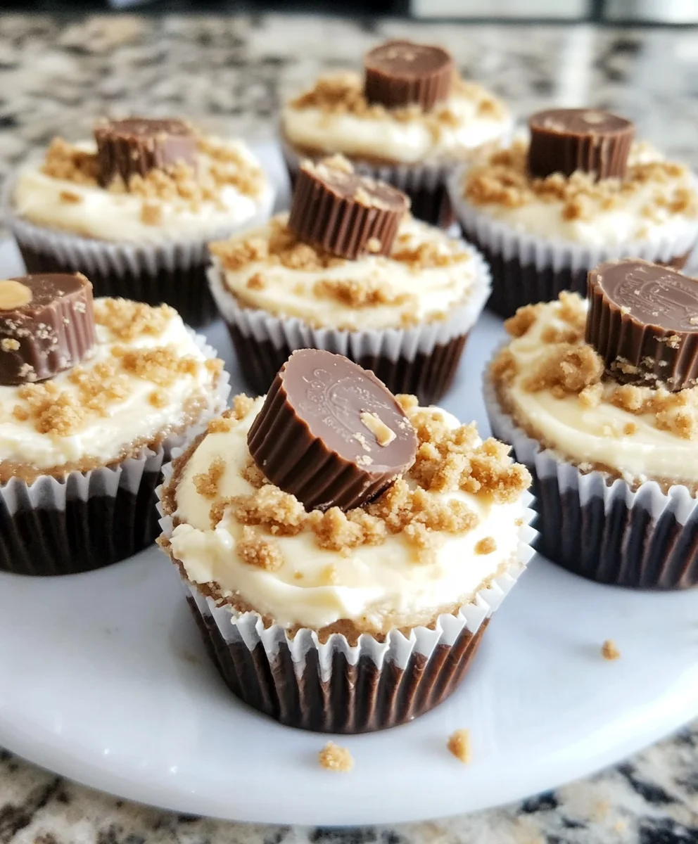 Mini Peanut Butter Cup Cheesecakes