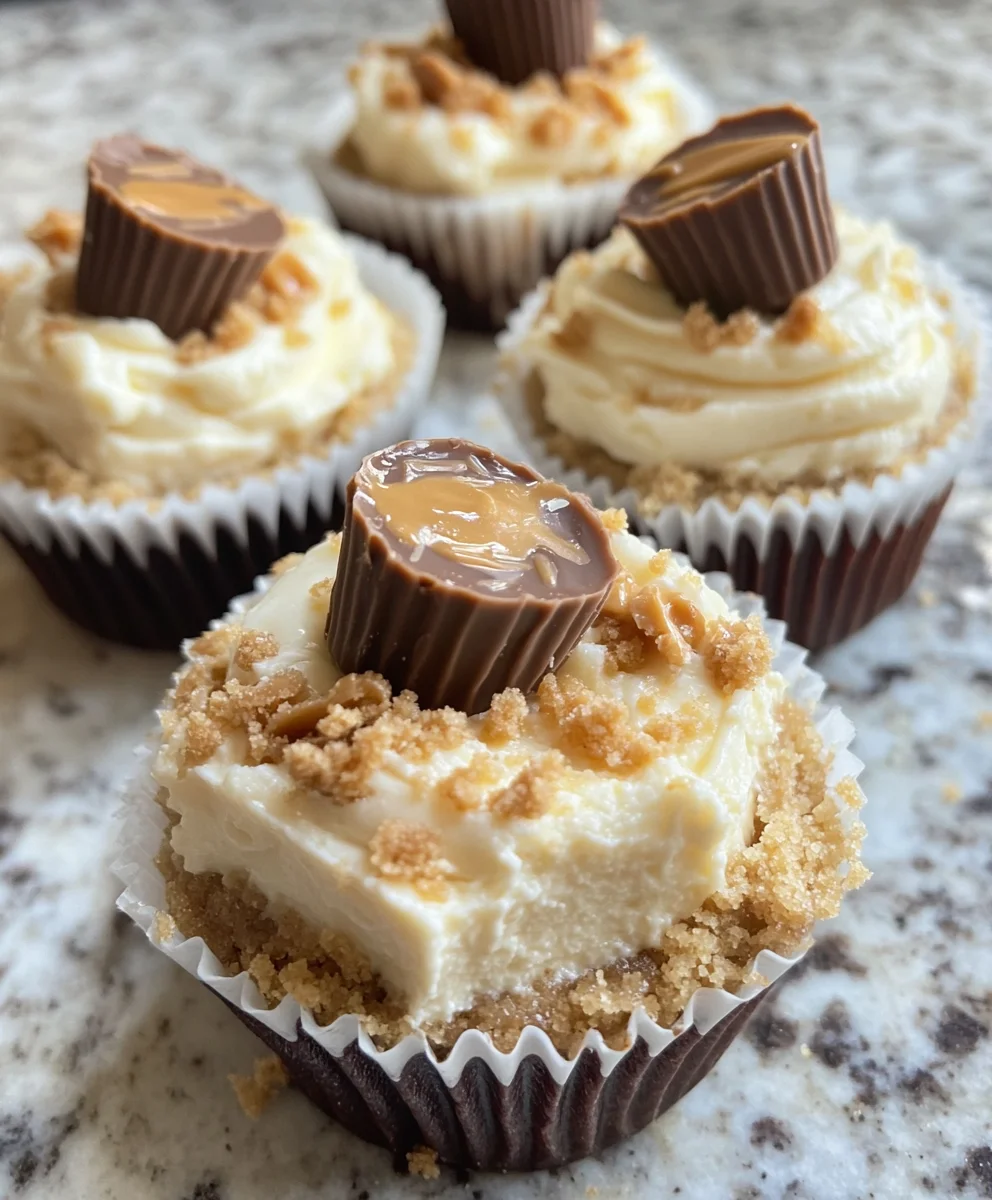 Mini Peanut Butter Cup Cheesecakes