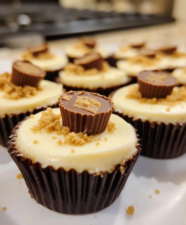 Mini Peanut Butter Cup Cheesecakes