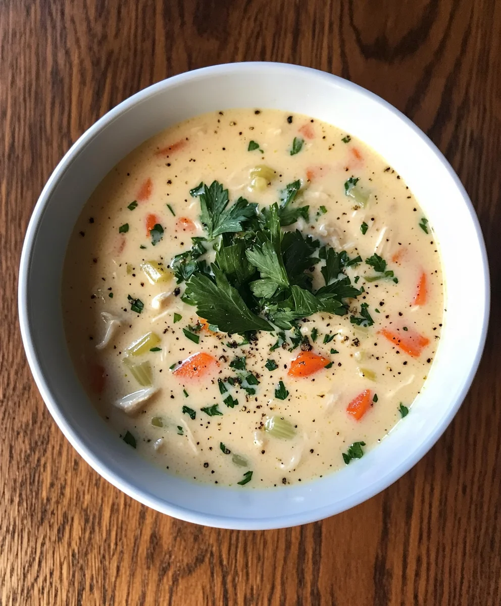Crockpot Creamy Chicken Noodle Soup