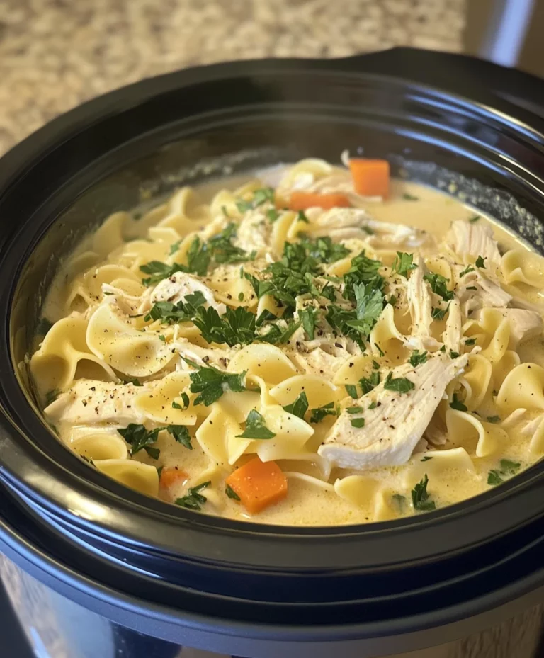 Crockpot Creamy Chicken Noodle Soup