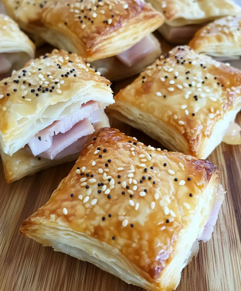 Ham and Cheese Puff Pastry Pockets