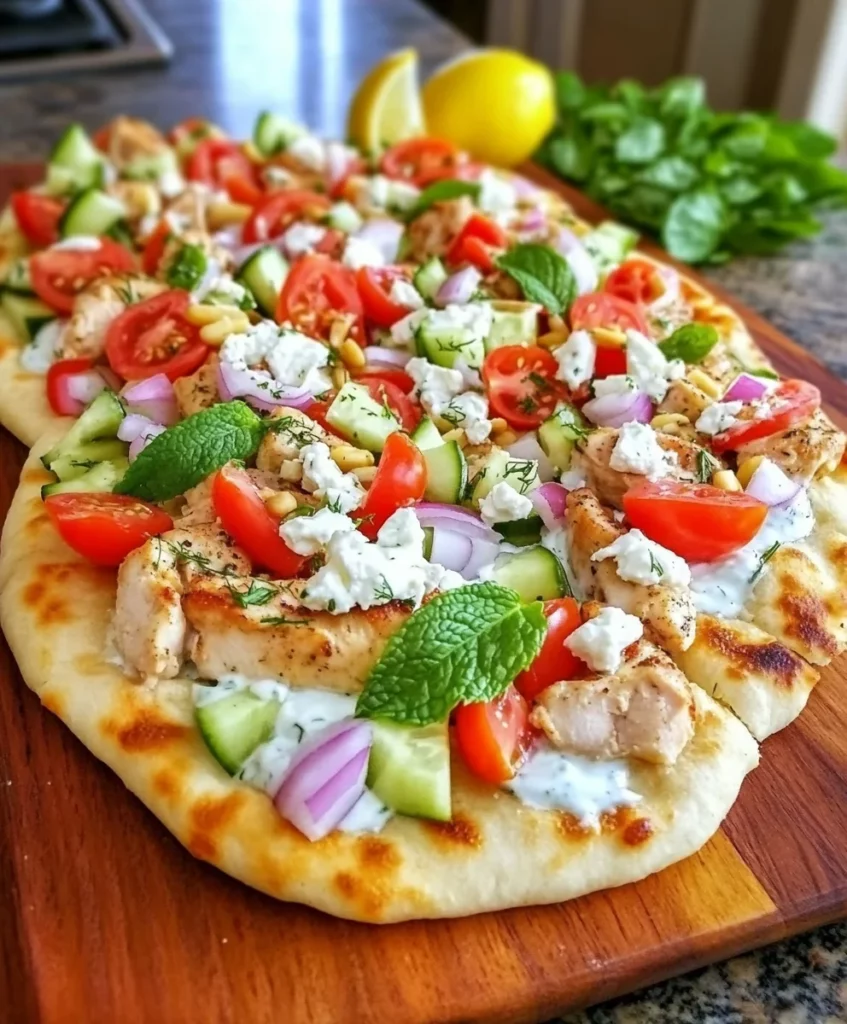 11 College Football Pizza Recipes and Cheesy Snacks 10 Tzatziki Chicken & Veggie Naan Pizza