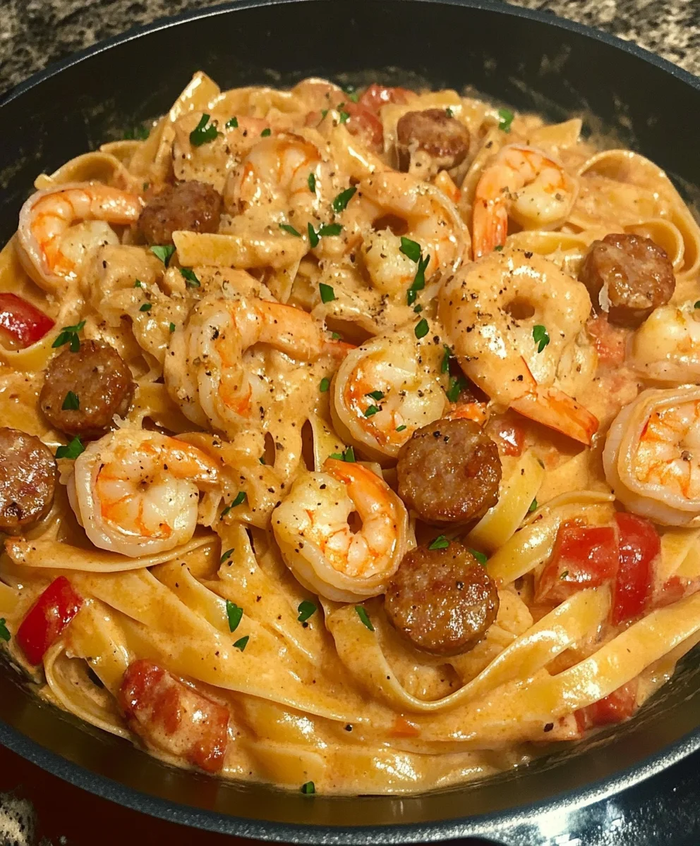 Cajun Shrimp & Sausage Pasta