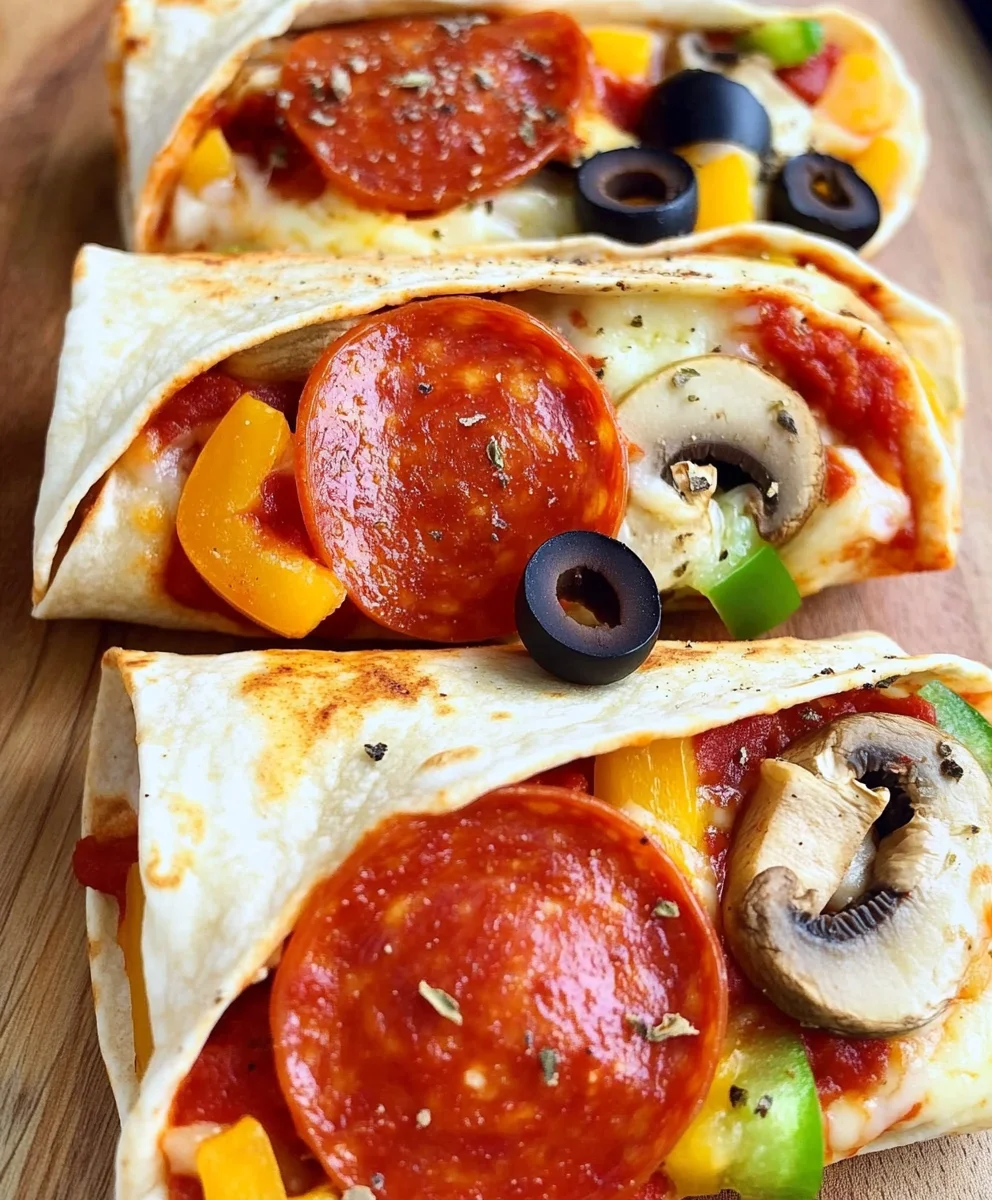 Easy Baked Pizza Wraps