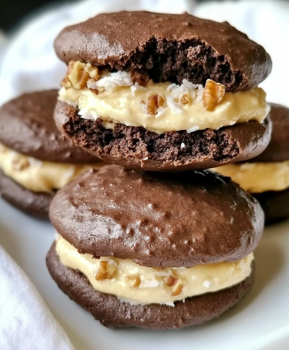 German Chocolate Whoopie Pies