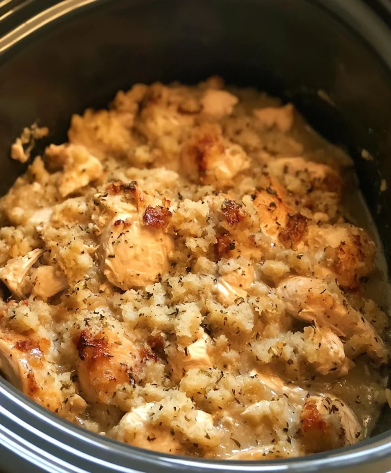 Crock Pot Chicken, Gravy, and Stuffing