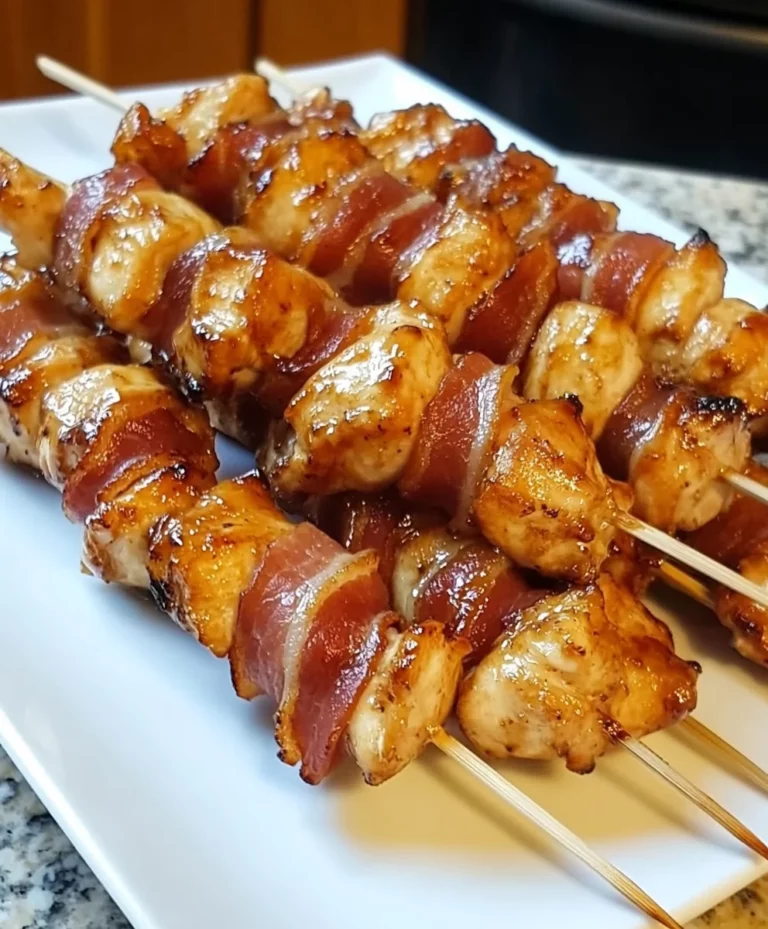 Bacon-Wrapped Teriyaki Chicken Skewers
