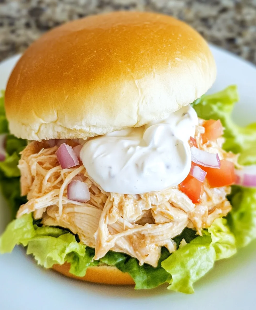 Crock Pot Ranch Chicken Sandwiches