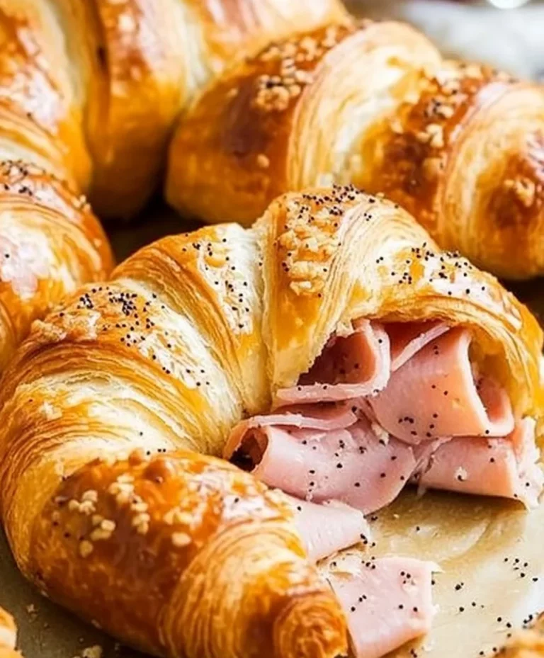 Baked Ham and Cheese Croissants