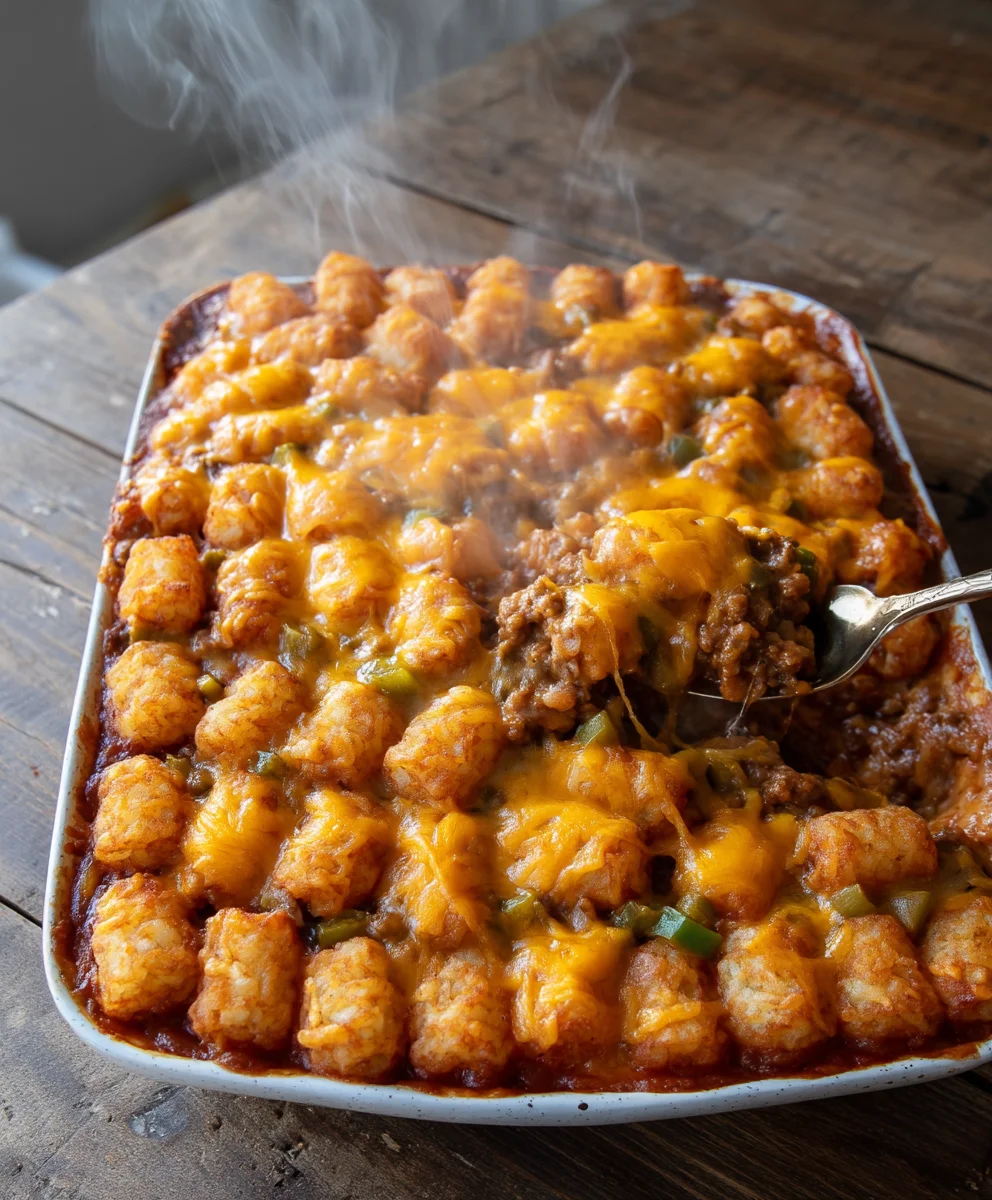 Tater Tot Sloppy Joe Casserole