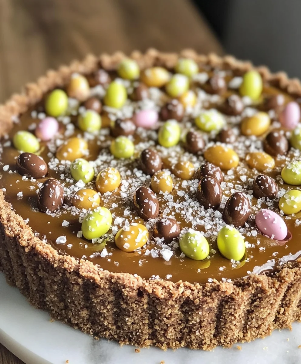 Salted Caramel Mini Eggs Tart