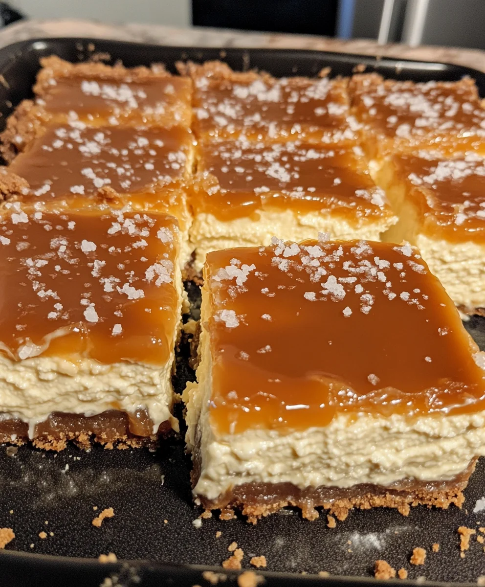 Salted Caramel Cheesecake Bars