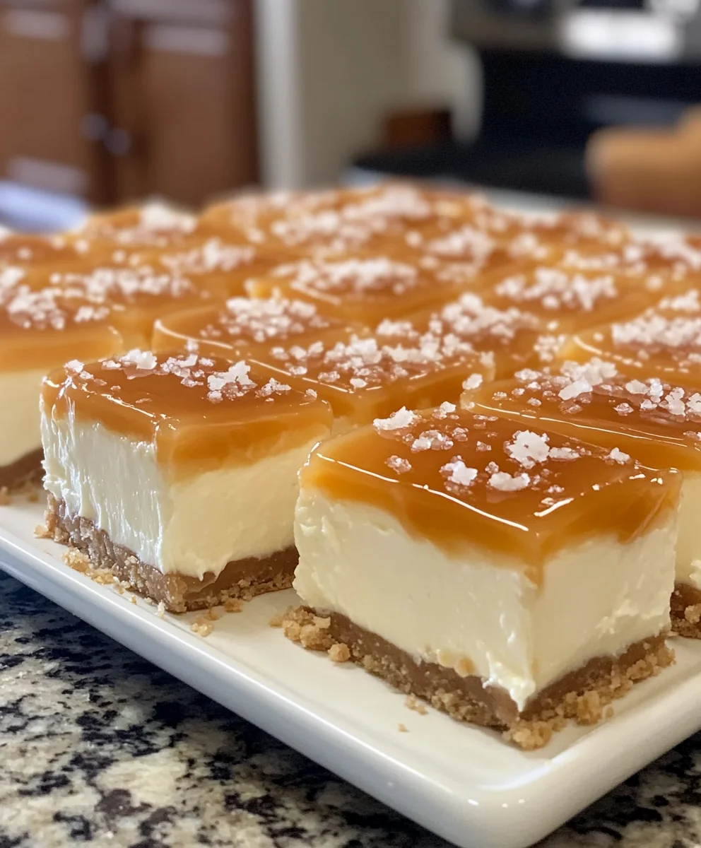 Salted Caramel Cheesecake Bars