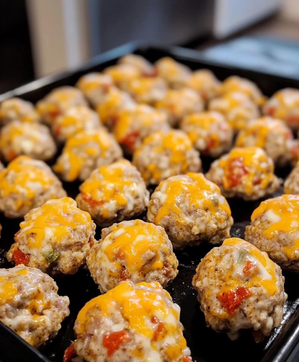 Rotel Cream Cheese Sausage Balls