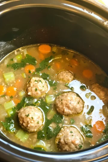 Crock Pot Italian Wedding Soup