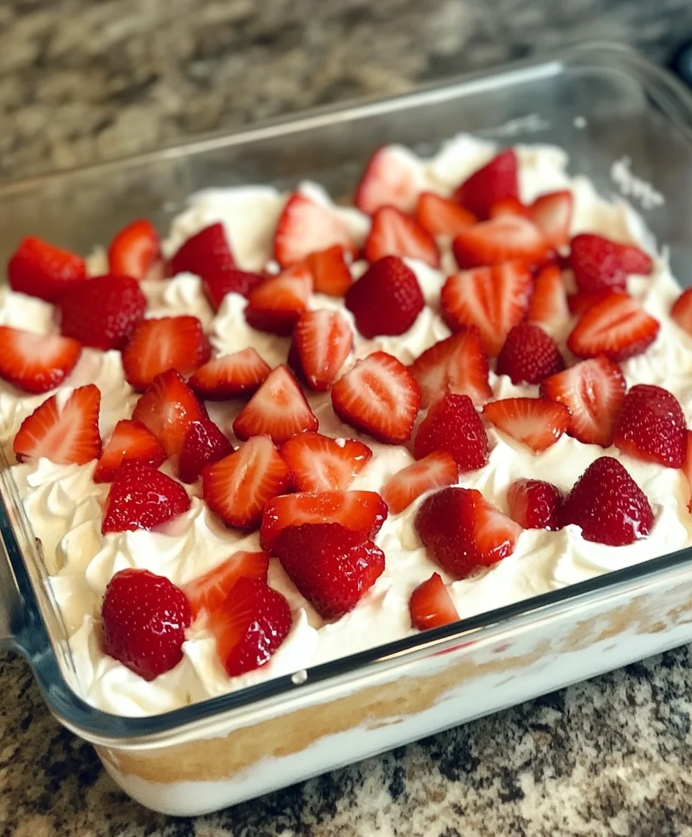 Strawberry Shortcake Poke Cake