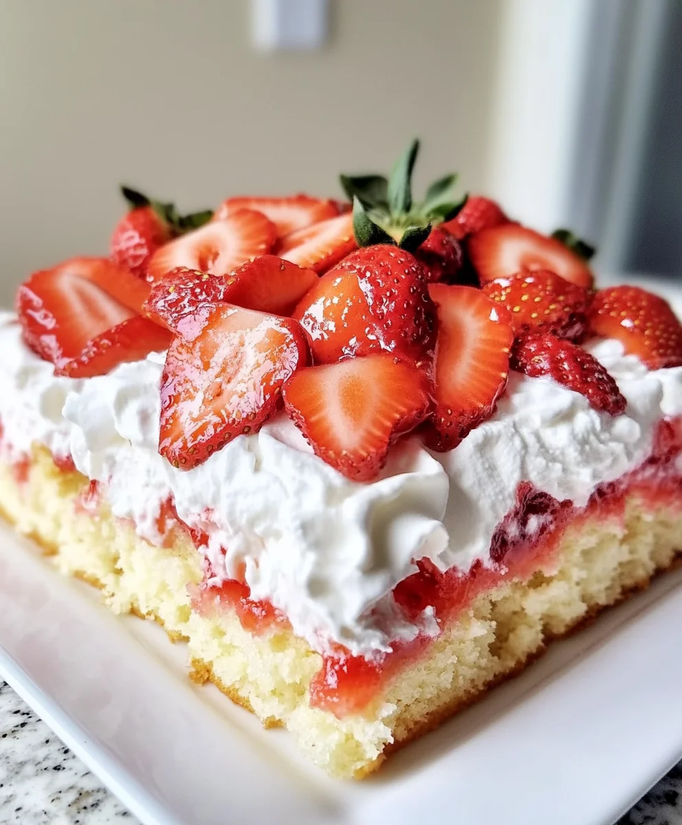 Strawberry Shortcake Poke Cake