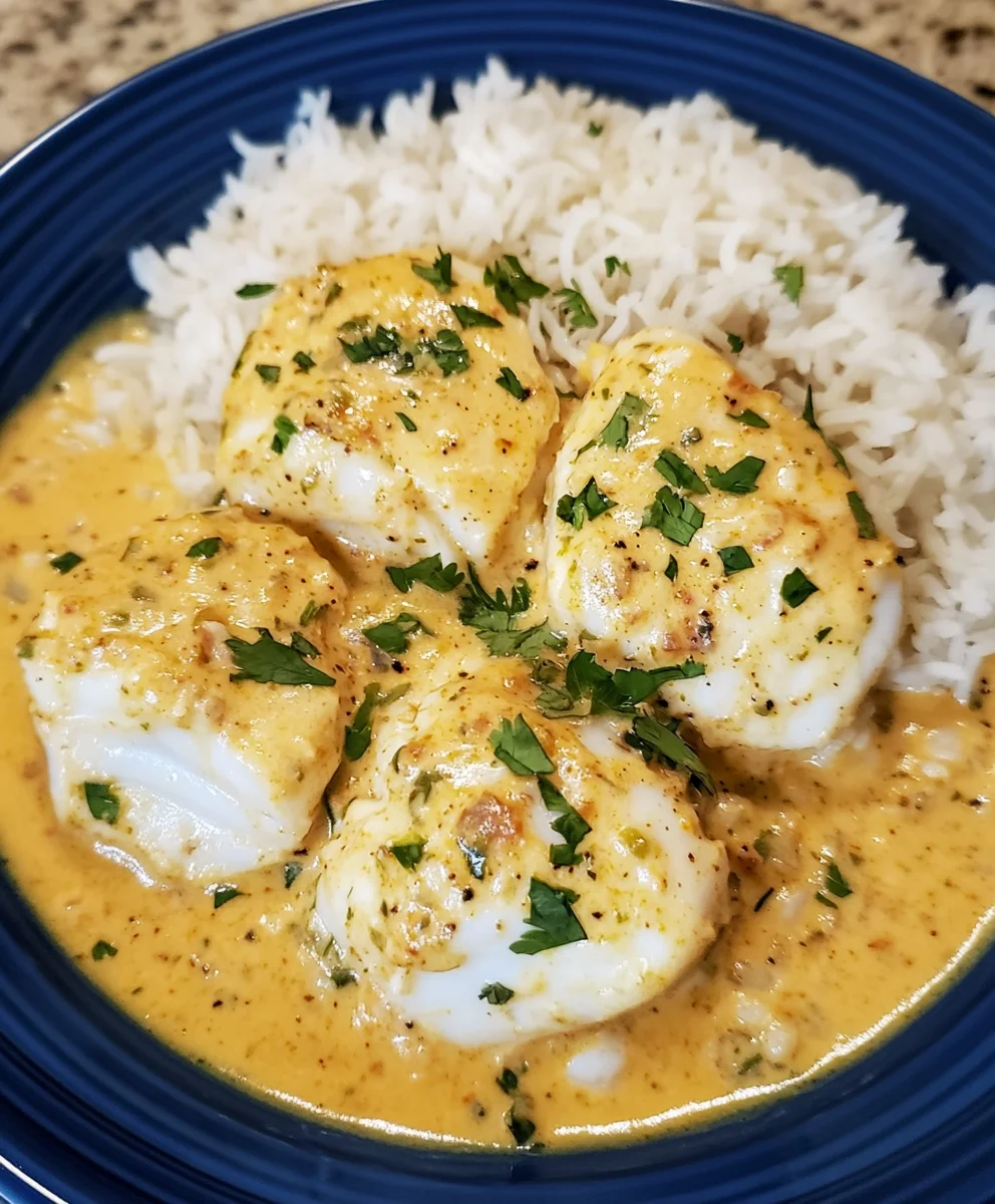 Coconut Lime Fish Curry with Jasmine Rice