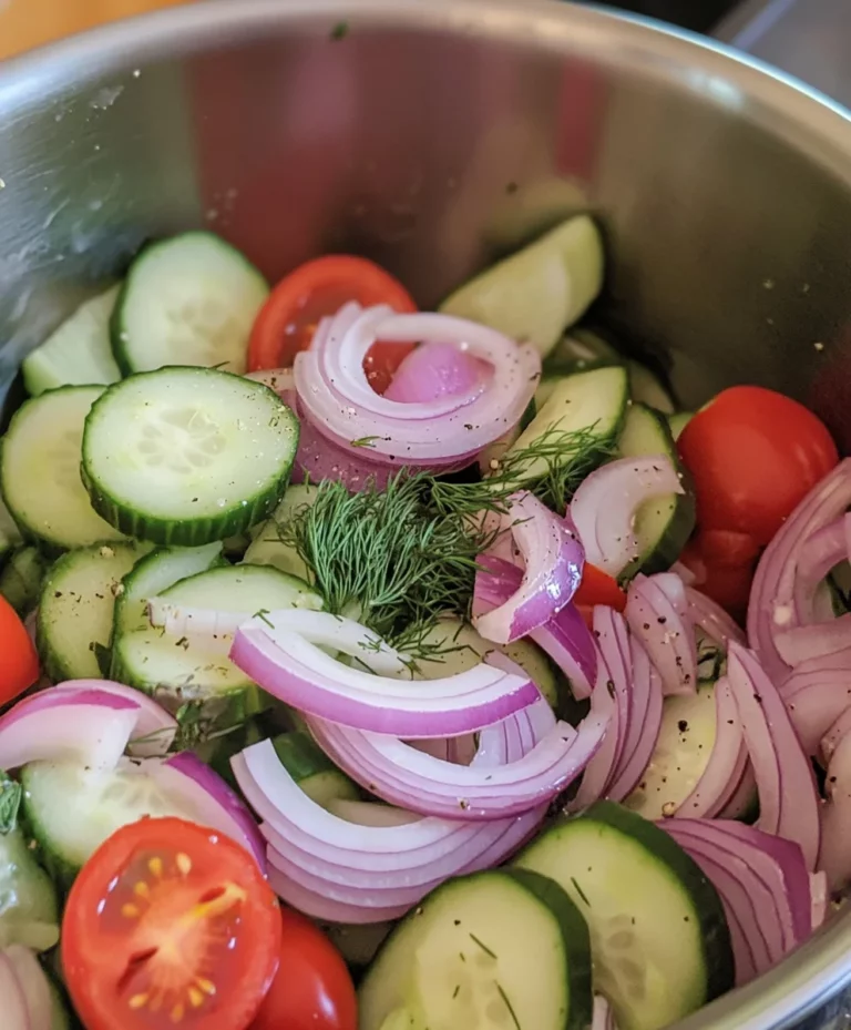Marinated Cucumbers, Onions, and Tomatoes