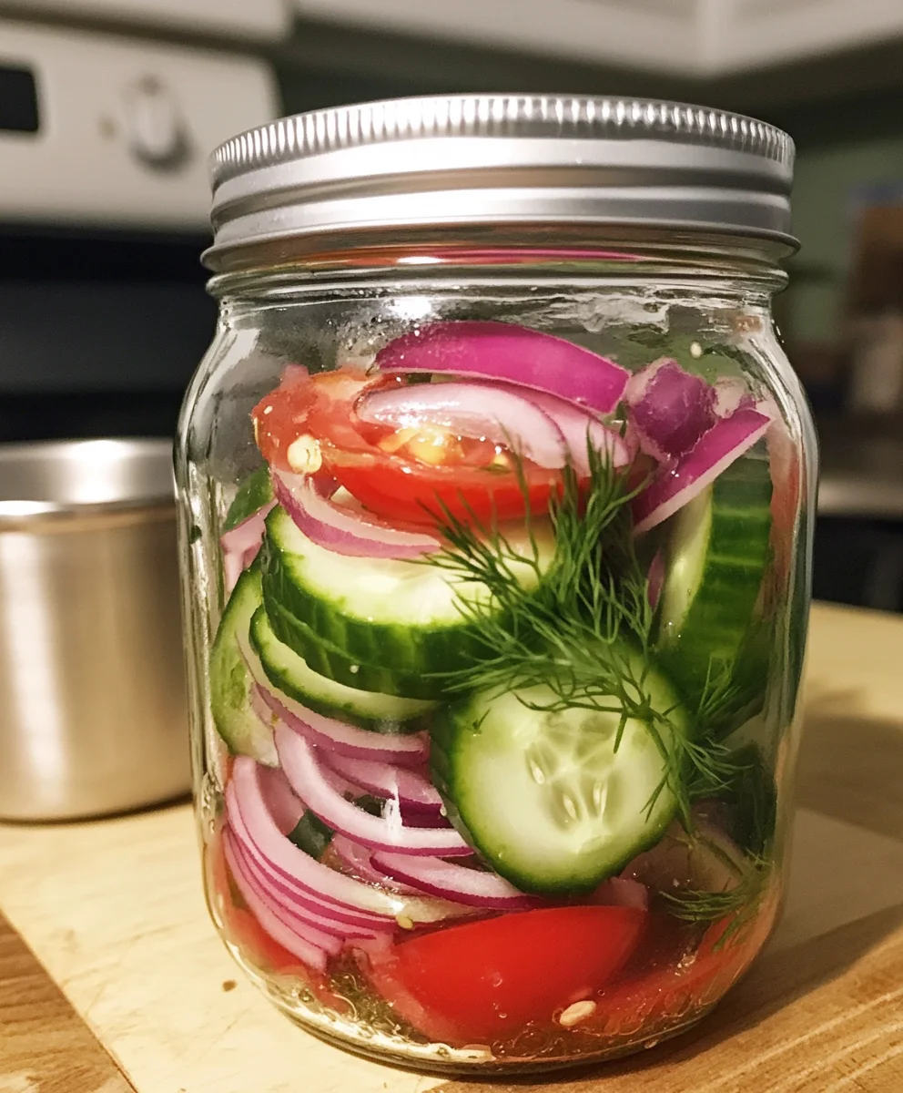 Marinated Cucumbers, Onions, and Tomatoes