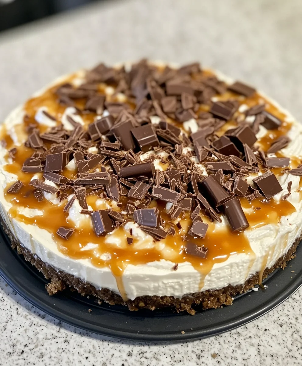 No Bake Rolo Cheesecake