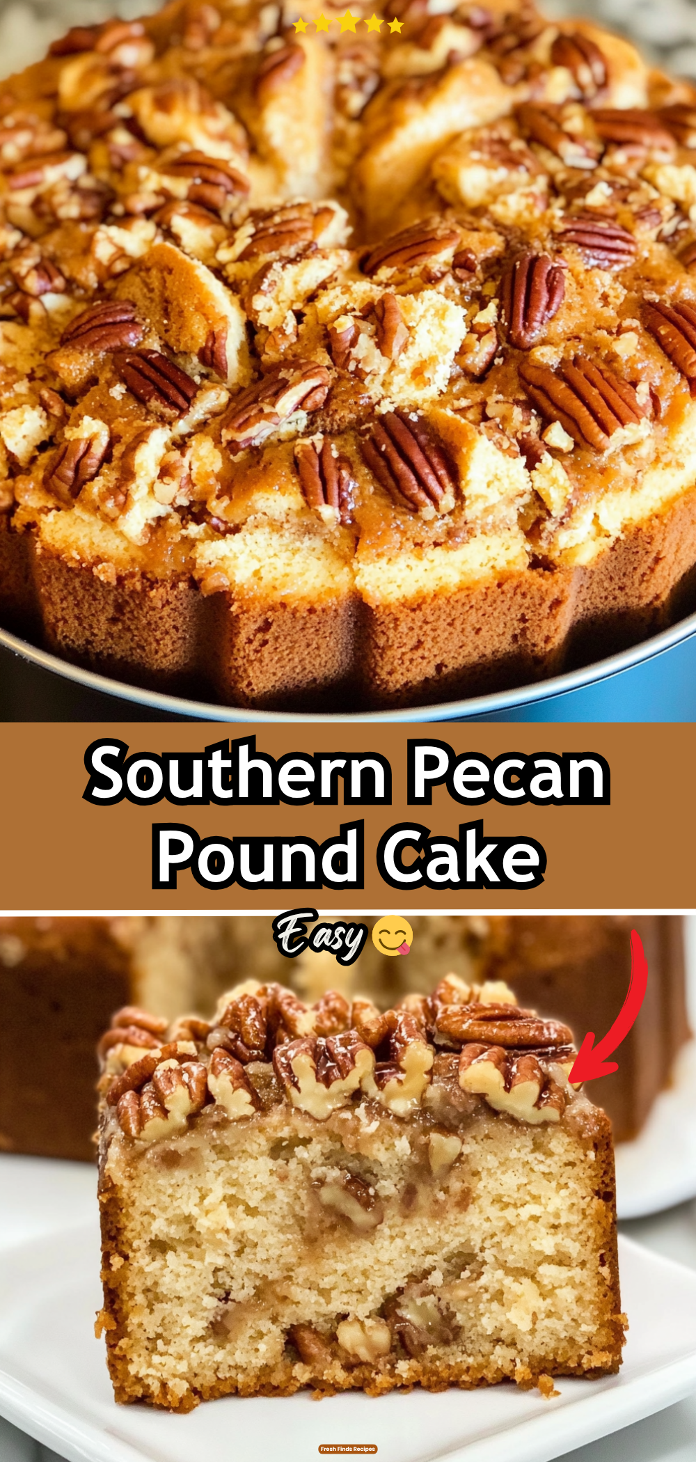 Southern Pecan Pound Cake