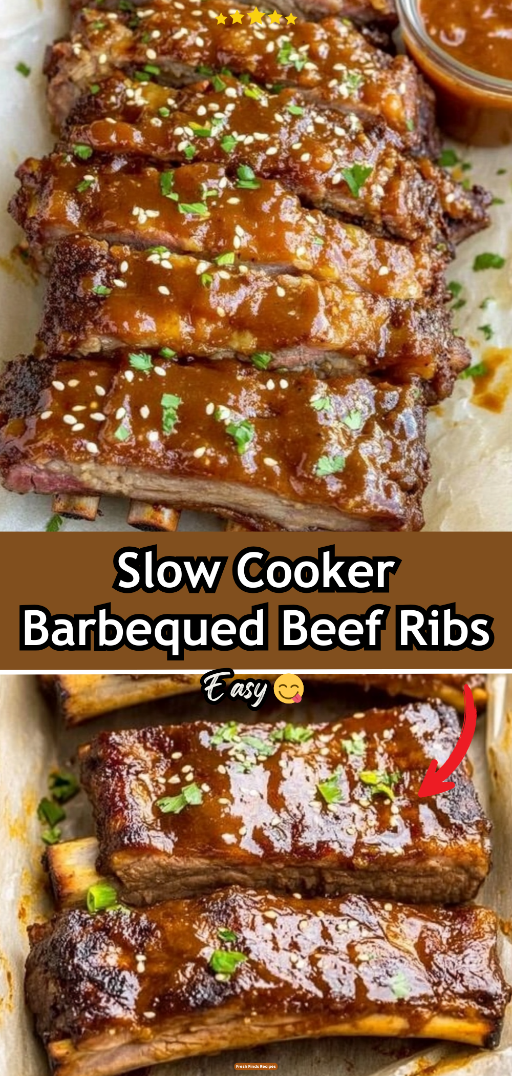 Slow Cooker Barbequed Beef Ribs