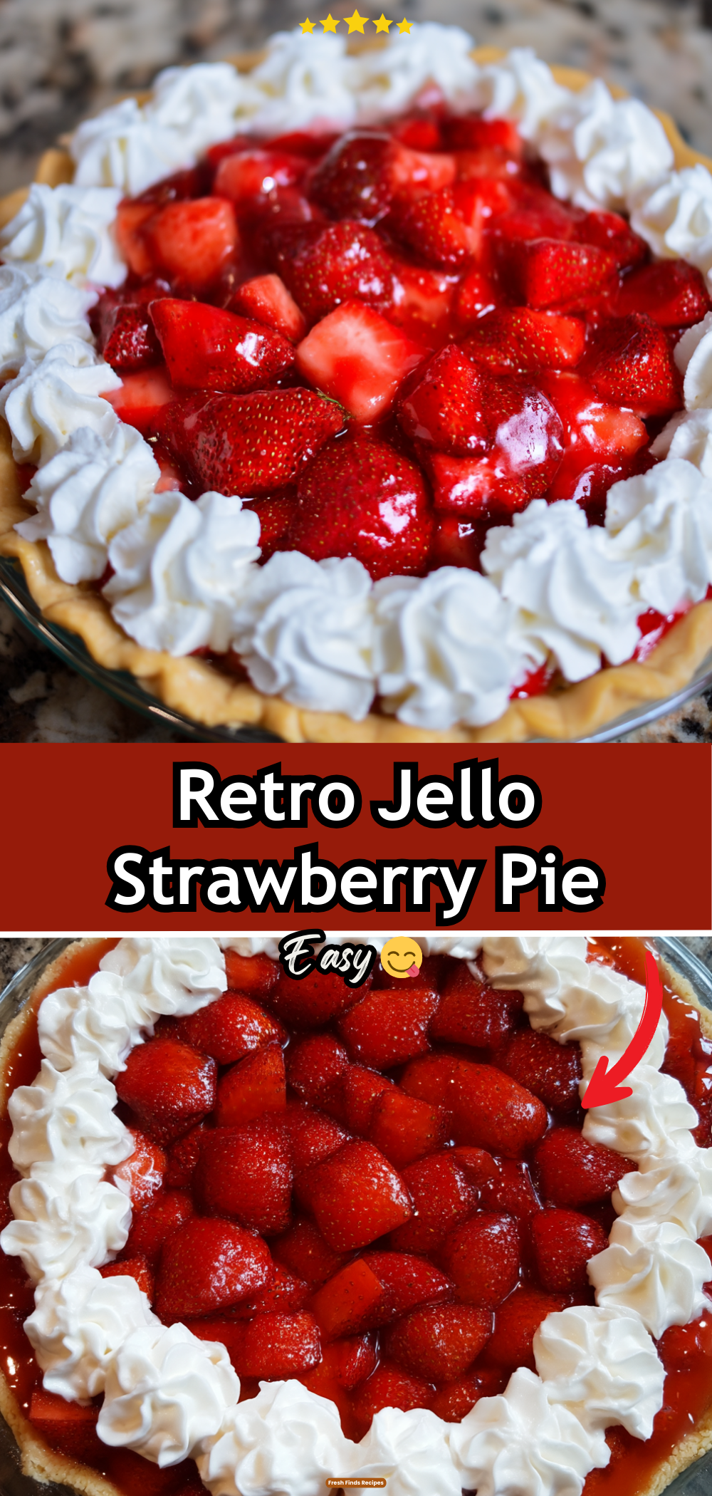 Retro Jello Strawberry Pie