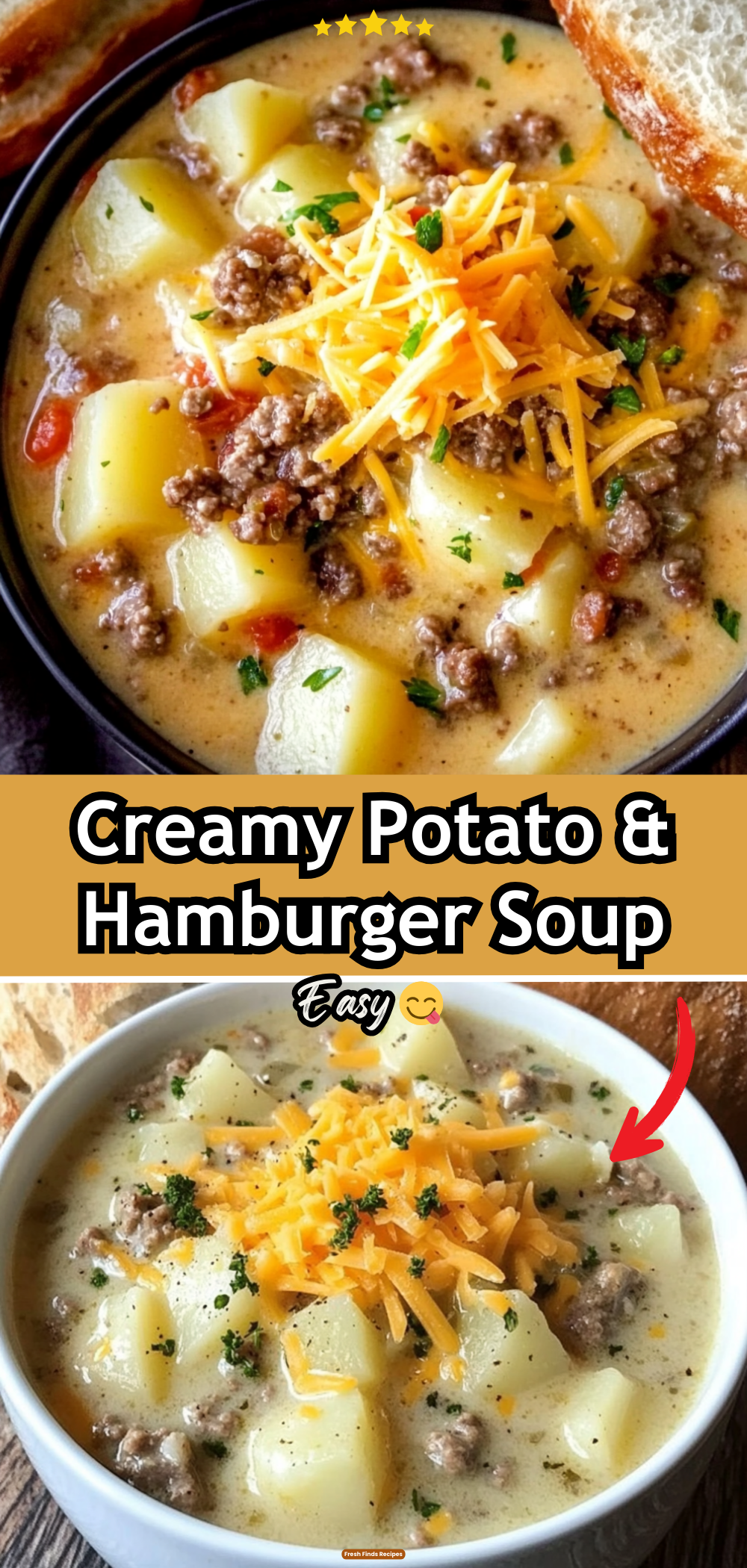 Creamy Potato & Hamburger Soup