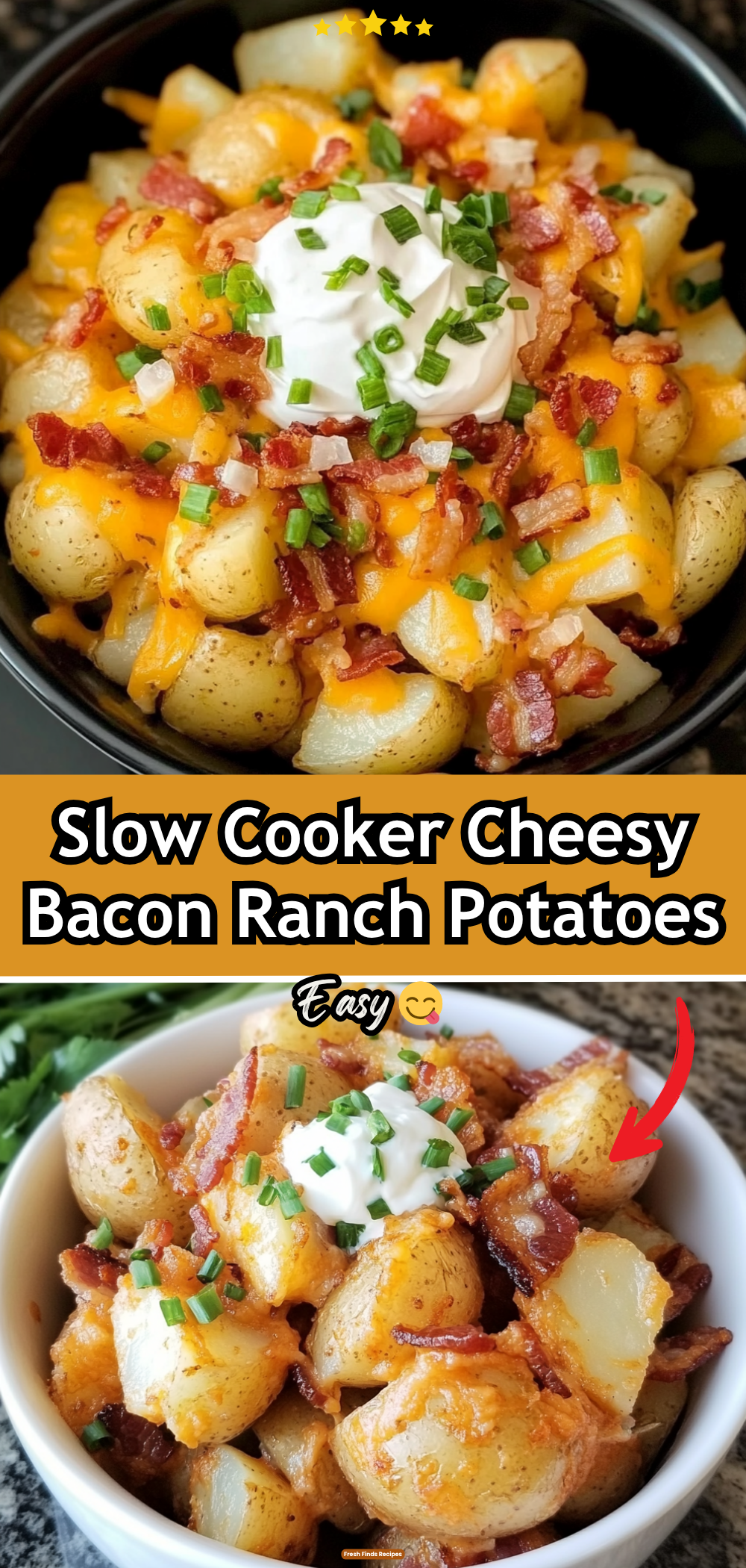 Slow Cooker Cheesy Bacon Ranch Potatoes 43 Slow Cooker Cheesy Bacon Ranch Potatoes
