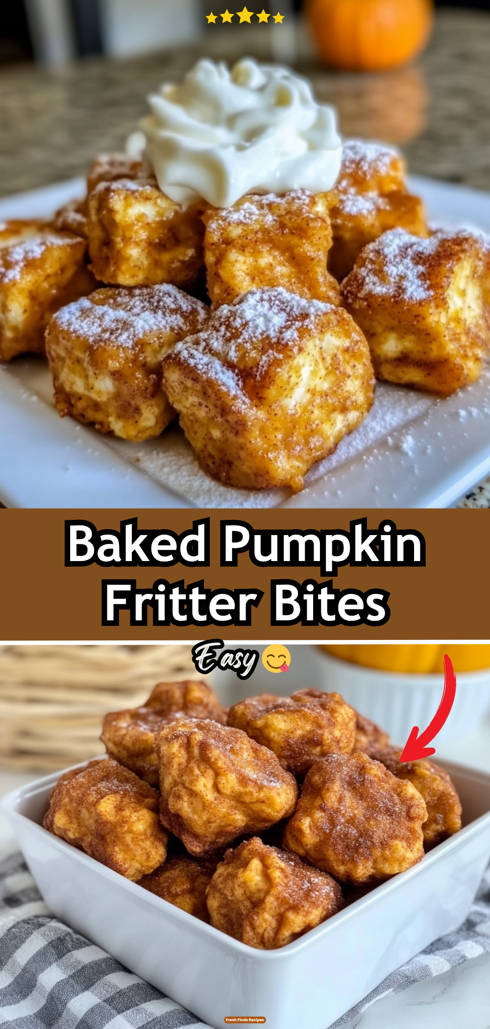 Baked Pumpkin Fritter Bites