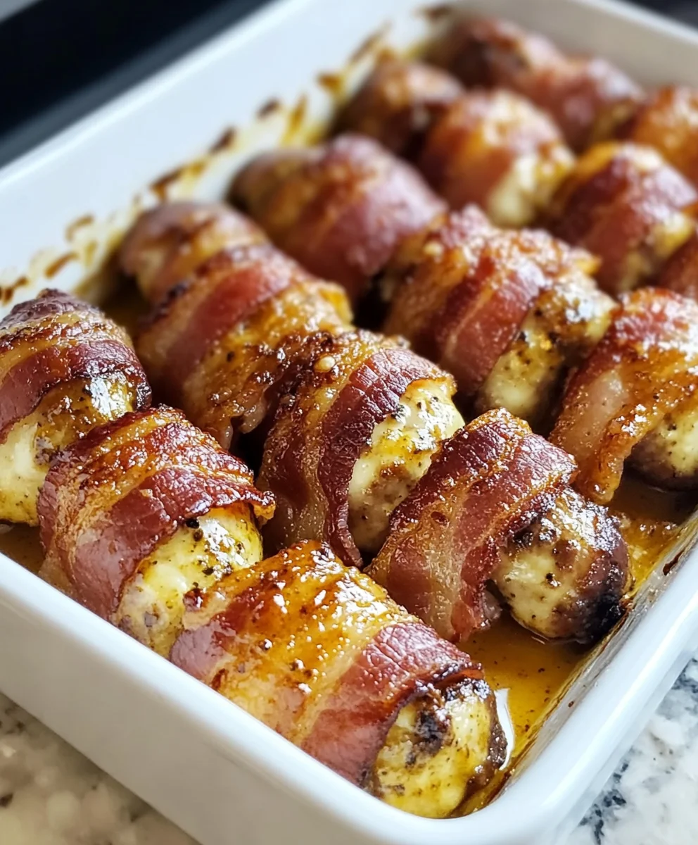 Bacon Wrapped Smokies with Brown Sugar and Butter