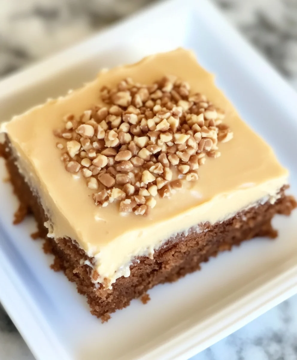 Peanut Butter Texas Sheet Cake with Peanut Butter Icing