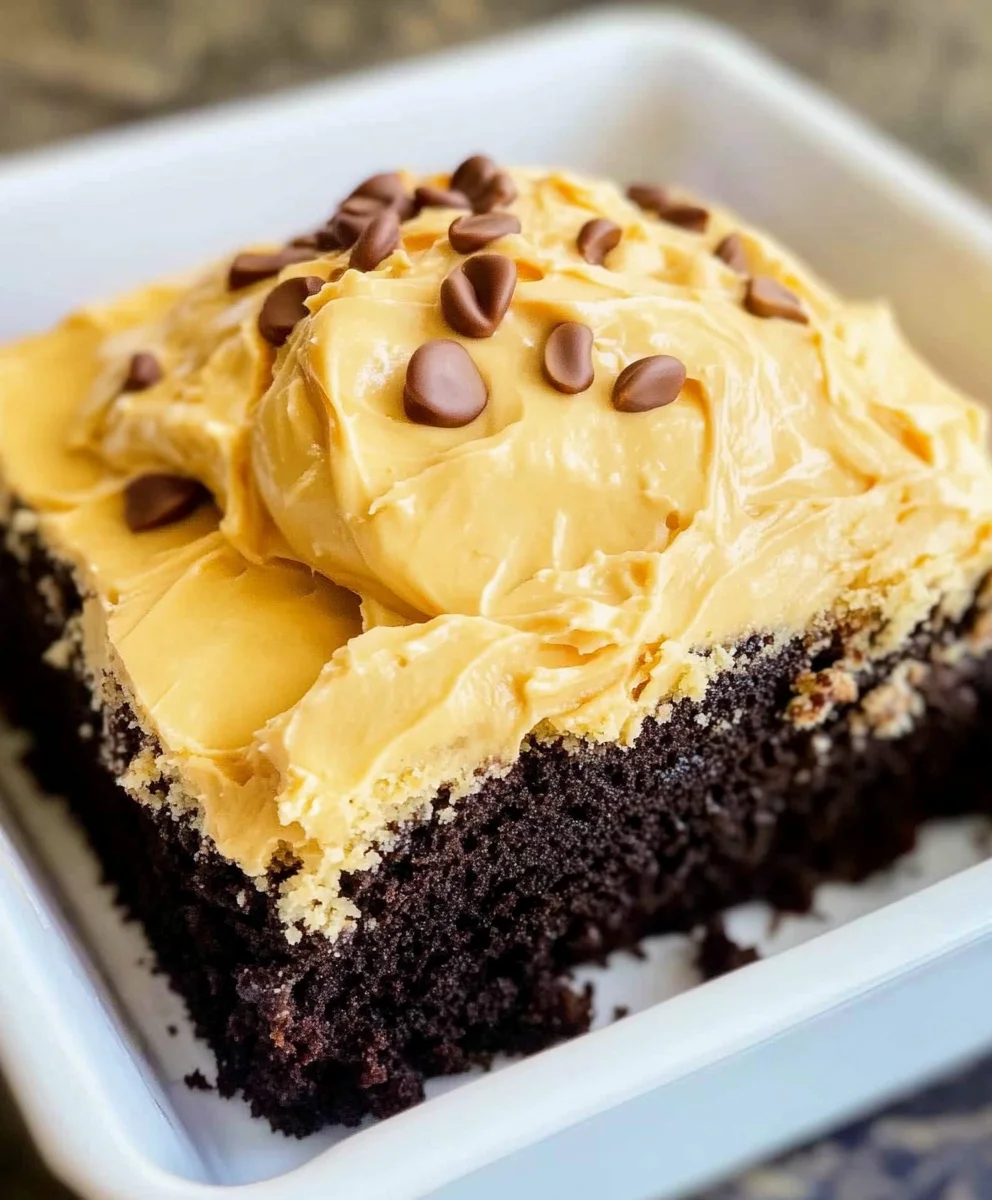 Peanut Butter Texas Sheet Cake with Peanut Butter Icing 35 Peanut Butter Texas Sheet Cake with Peanut Butter Icing