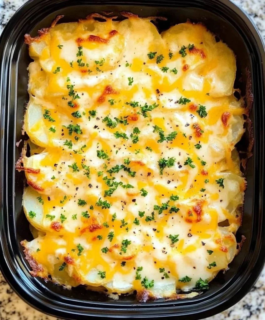 10 Cheesy Potato Side Dishes That Steal the Show 3 Crockpot Scalloped Potatoes