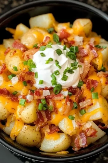 Slow Cooker Cheesy Bacon Ranch Potatoes