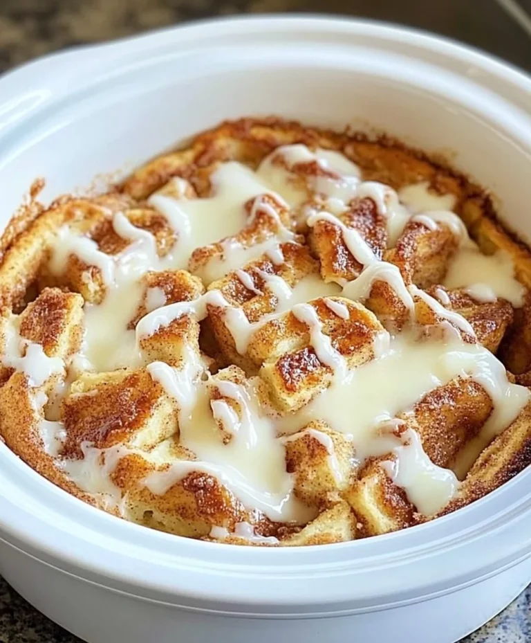 Crockpot Cinnamon Roll Casserole