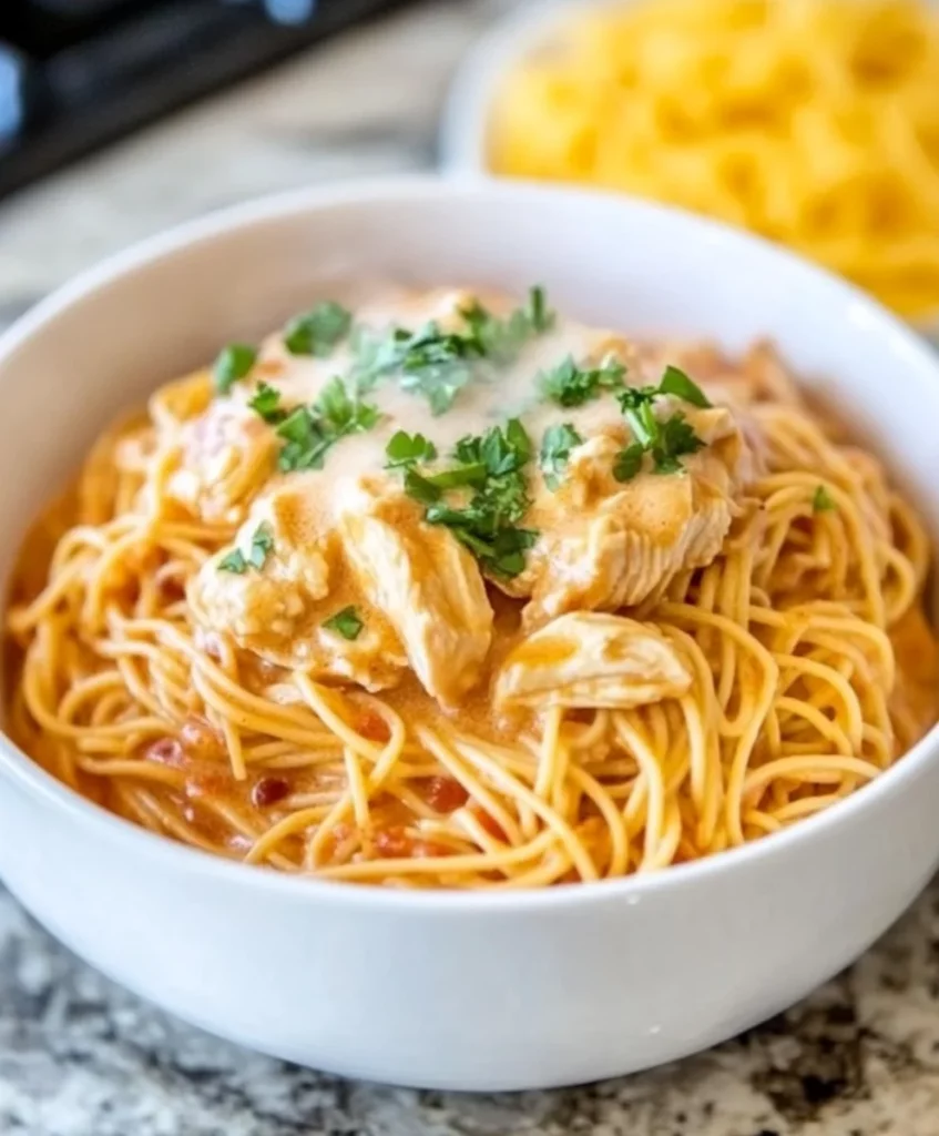 15 Creamy Chicken Pasta Recipes Better Than Takeout 2 Creamy Crockpot Chicken Spaghetti