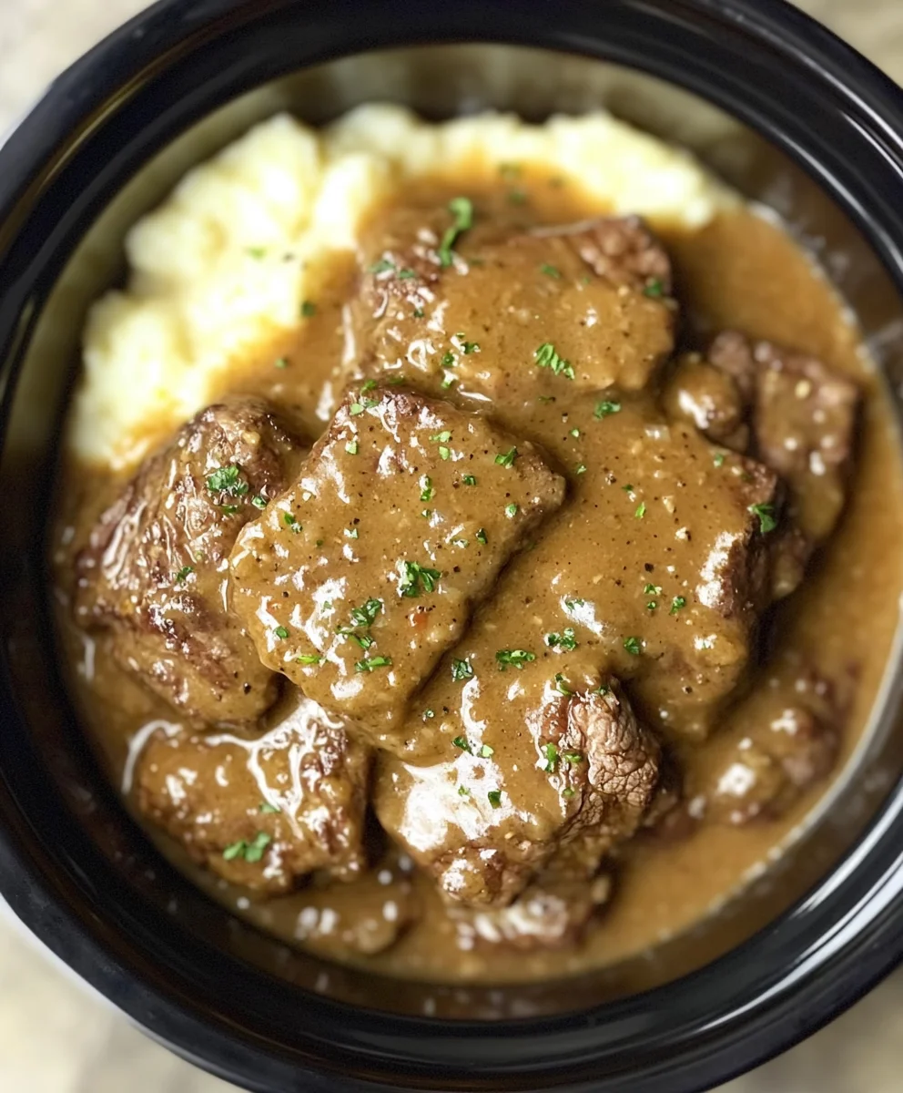 Crock Pot Cube Steak & Gravy