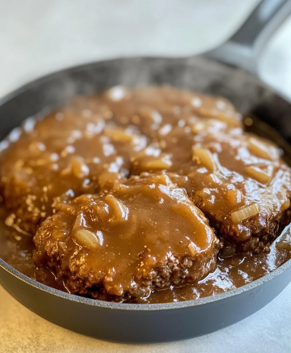 Hamburger Steak with Onions and Gravy