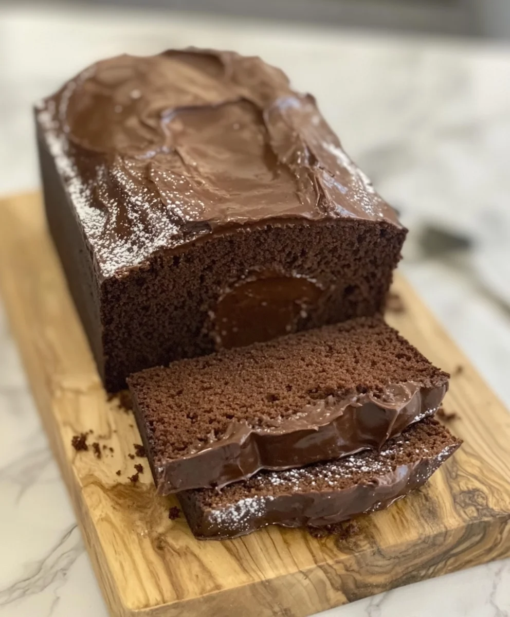 Deep Chocolate Sour Cream Pound Cake