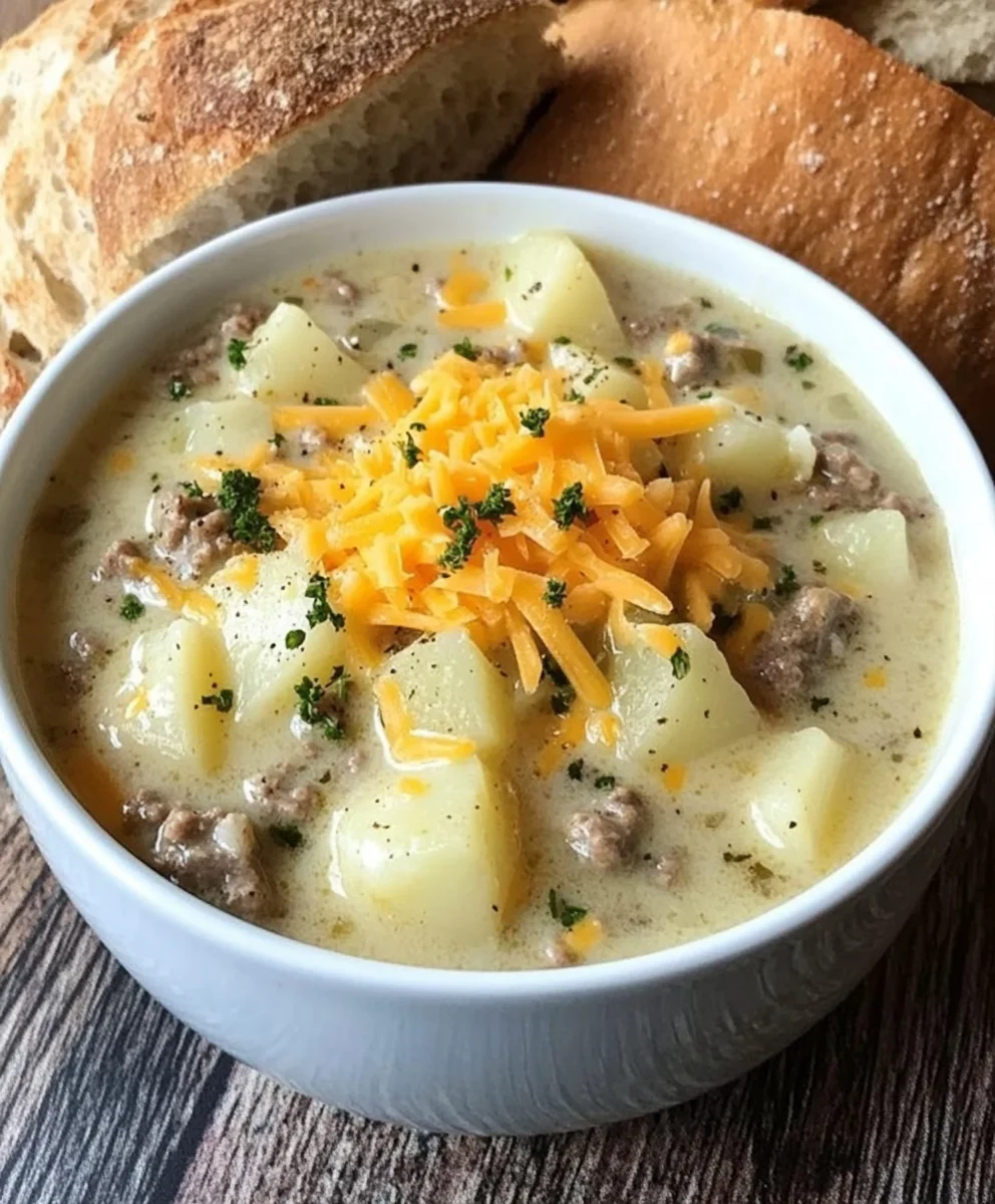 Creamy Potato & Hamburger Soup 25 Creamy Potato & Hamburger Soup