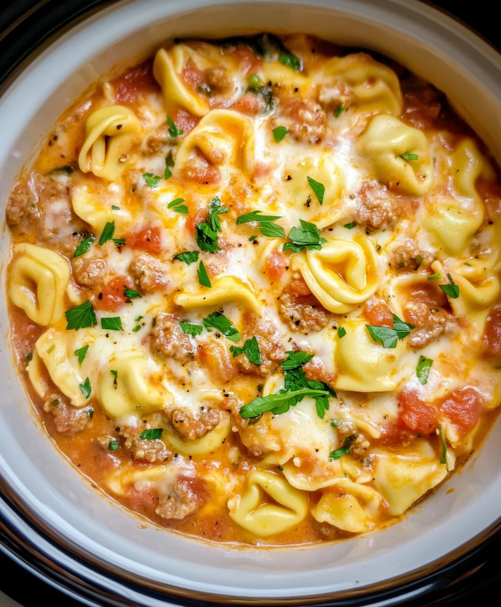 Crock Pot Sausage & Cheese Tortellini 26 Crock Pot Sausage & Cheese Tortellini