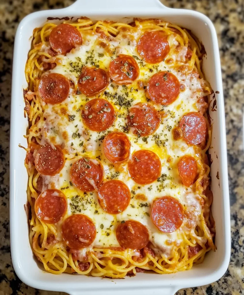 11 College Football Pizza Recipes and Cheesy Snacks 8 Pizza Spaghetti Casserole