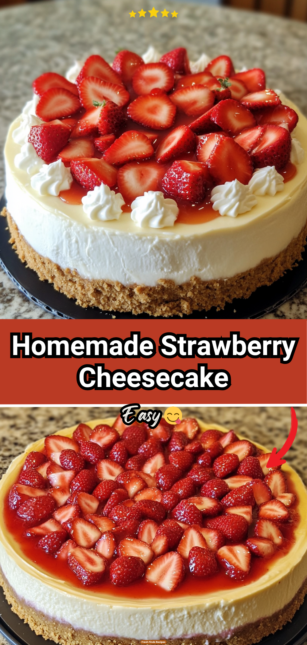 Homemade Strawberry Cheesecake
