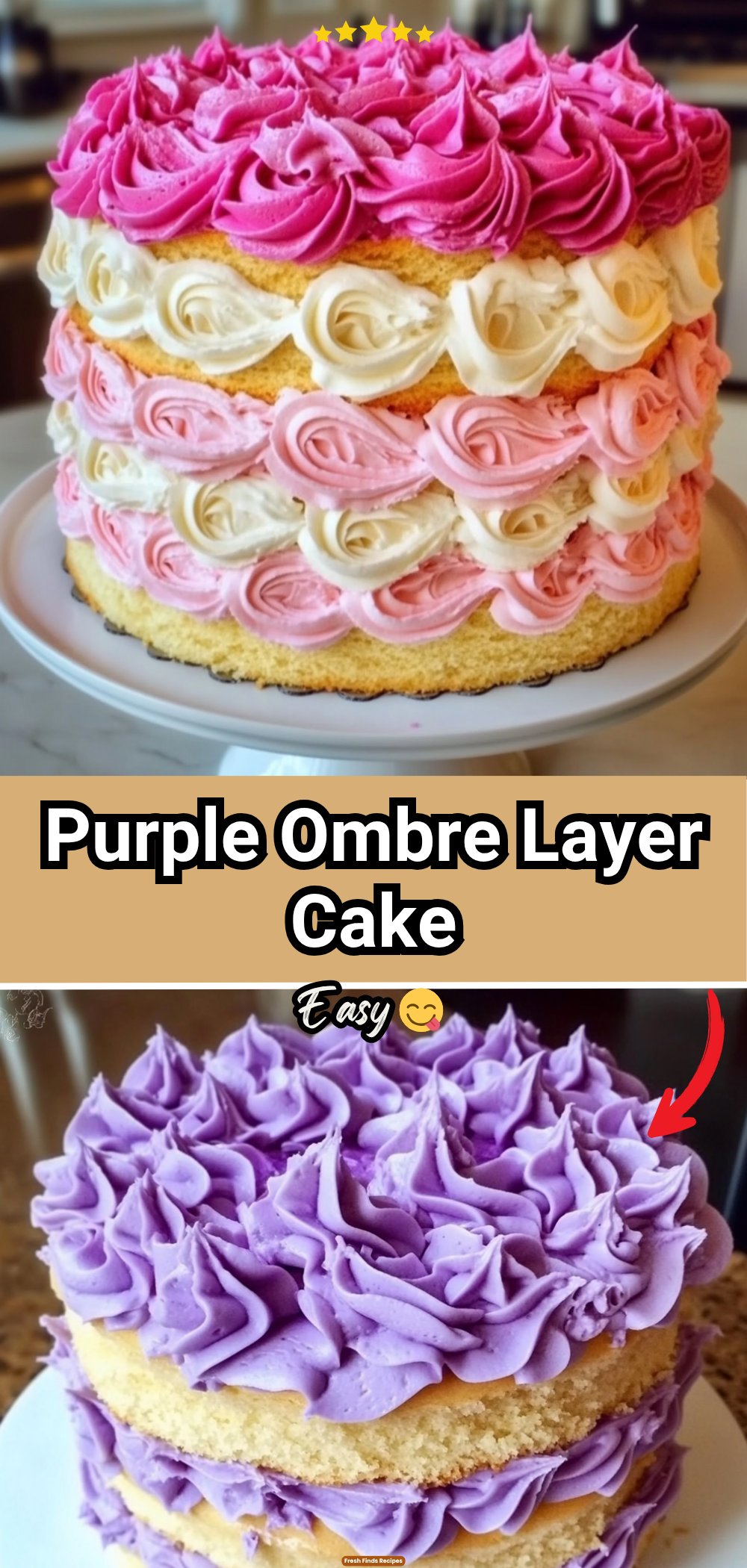 Purple Ombre Layer Cake