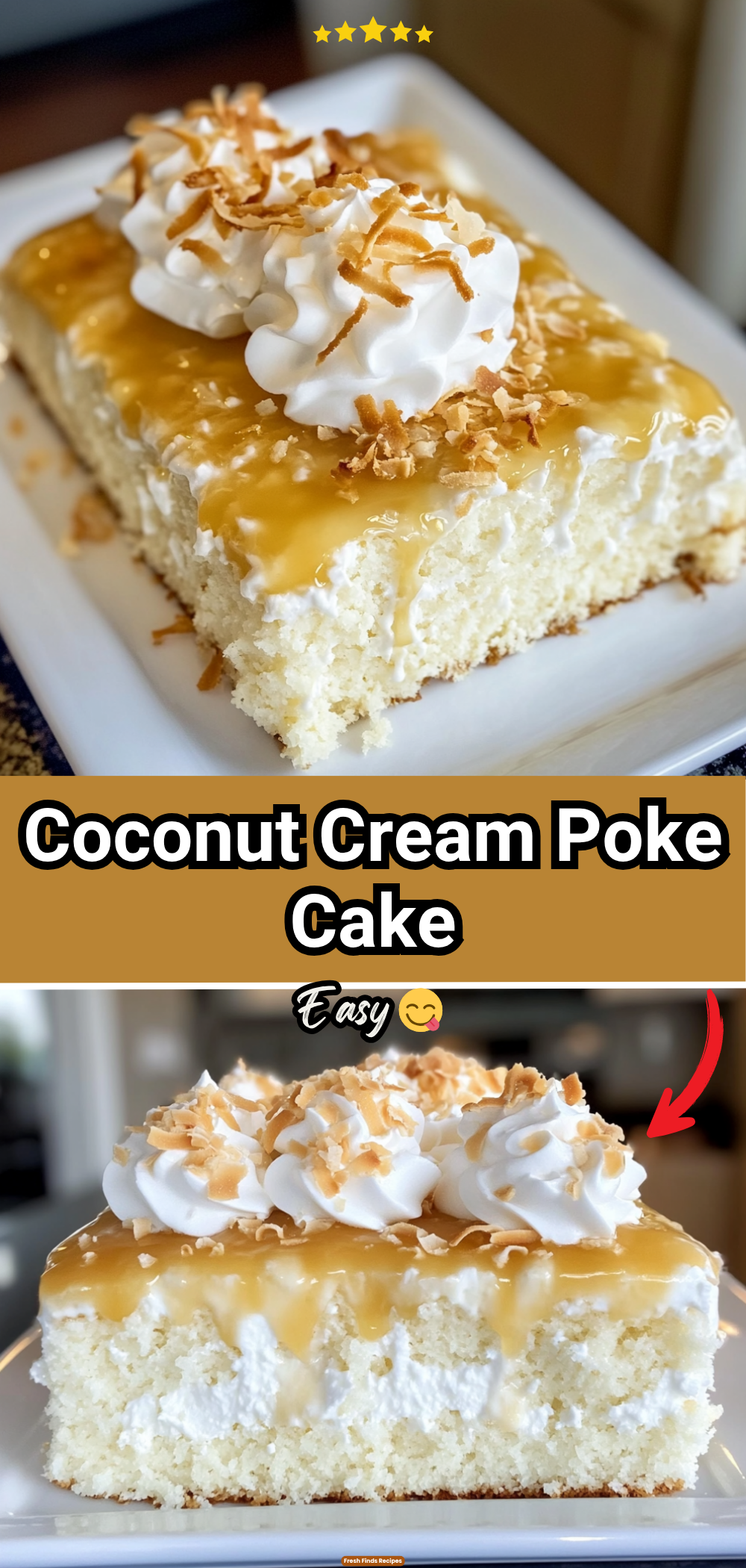 Coconut Cream Poke Cake