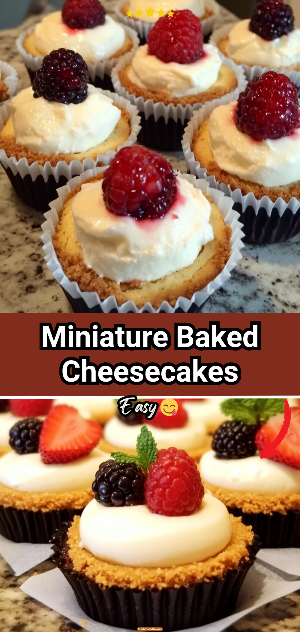 Miniature Baked Cheesecakes
