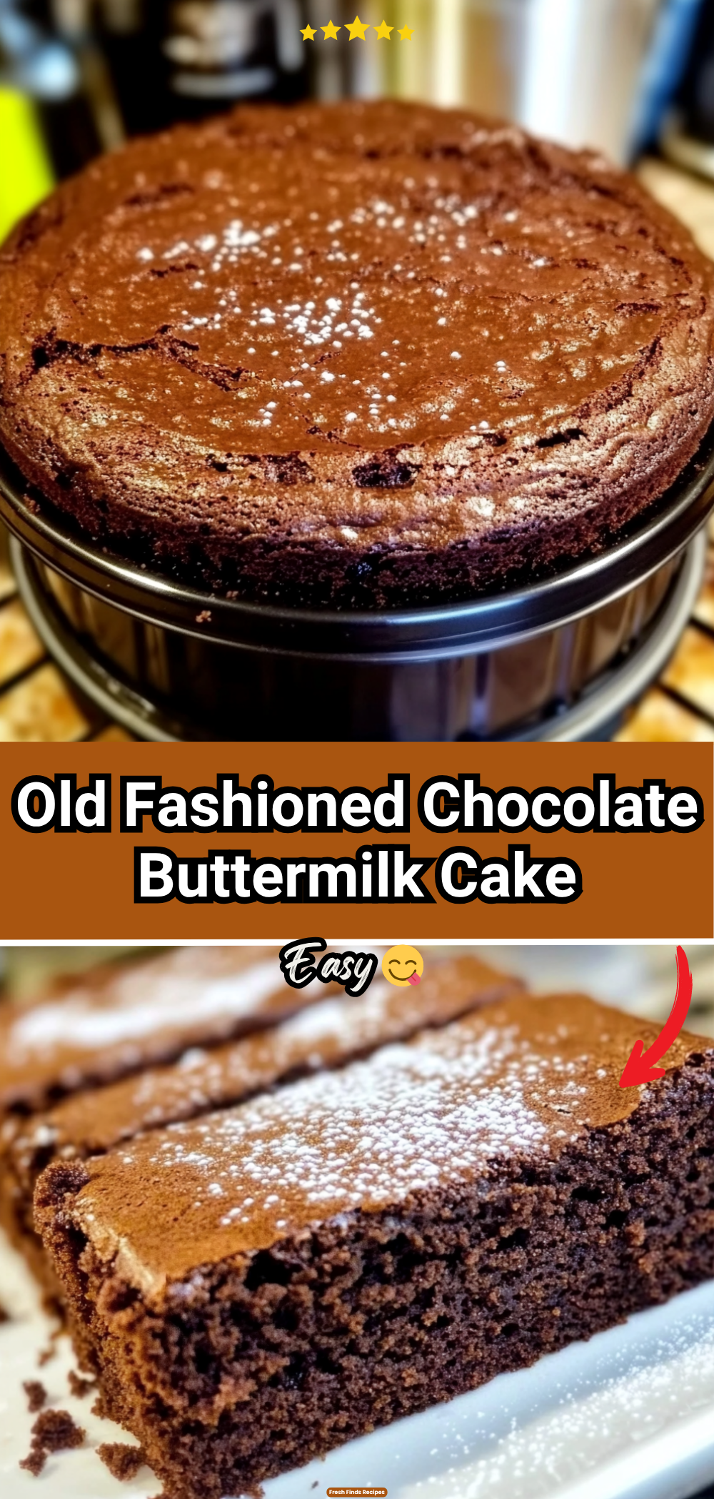 Old Fashioned Chocolate Buttermilk Cake